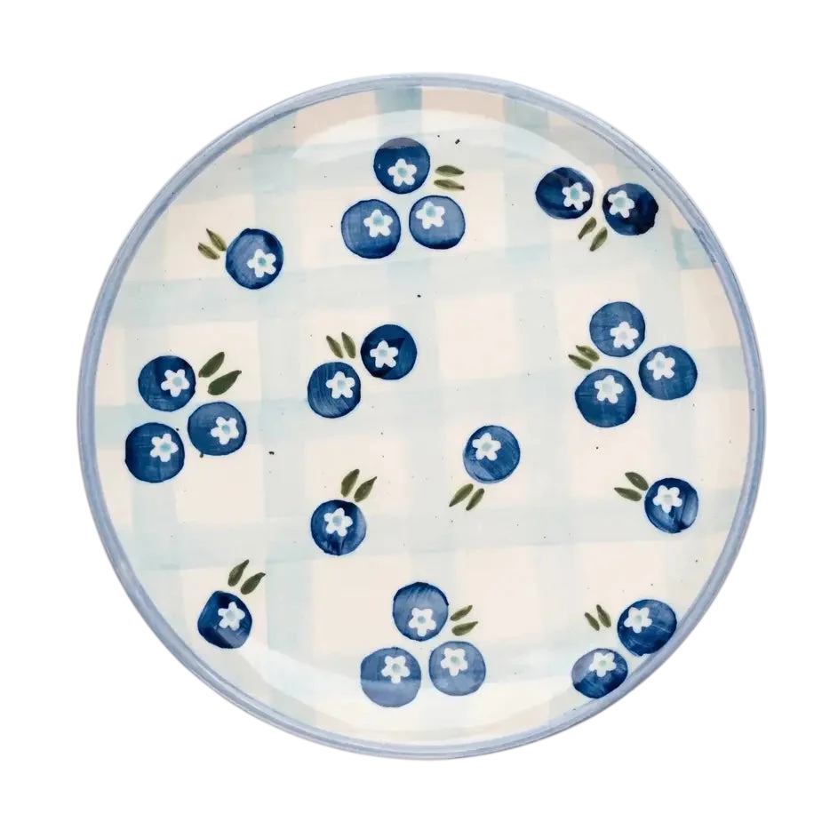 Hand-Painted Ceramic Dessert Plate