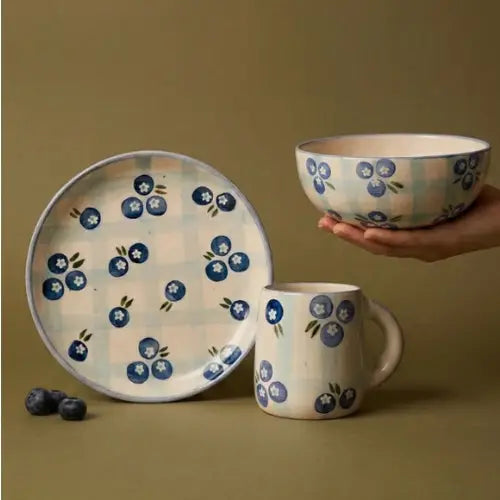 Hand-Painted Ceramic Dessert Plate