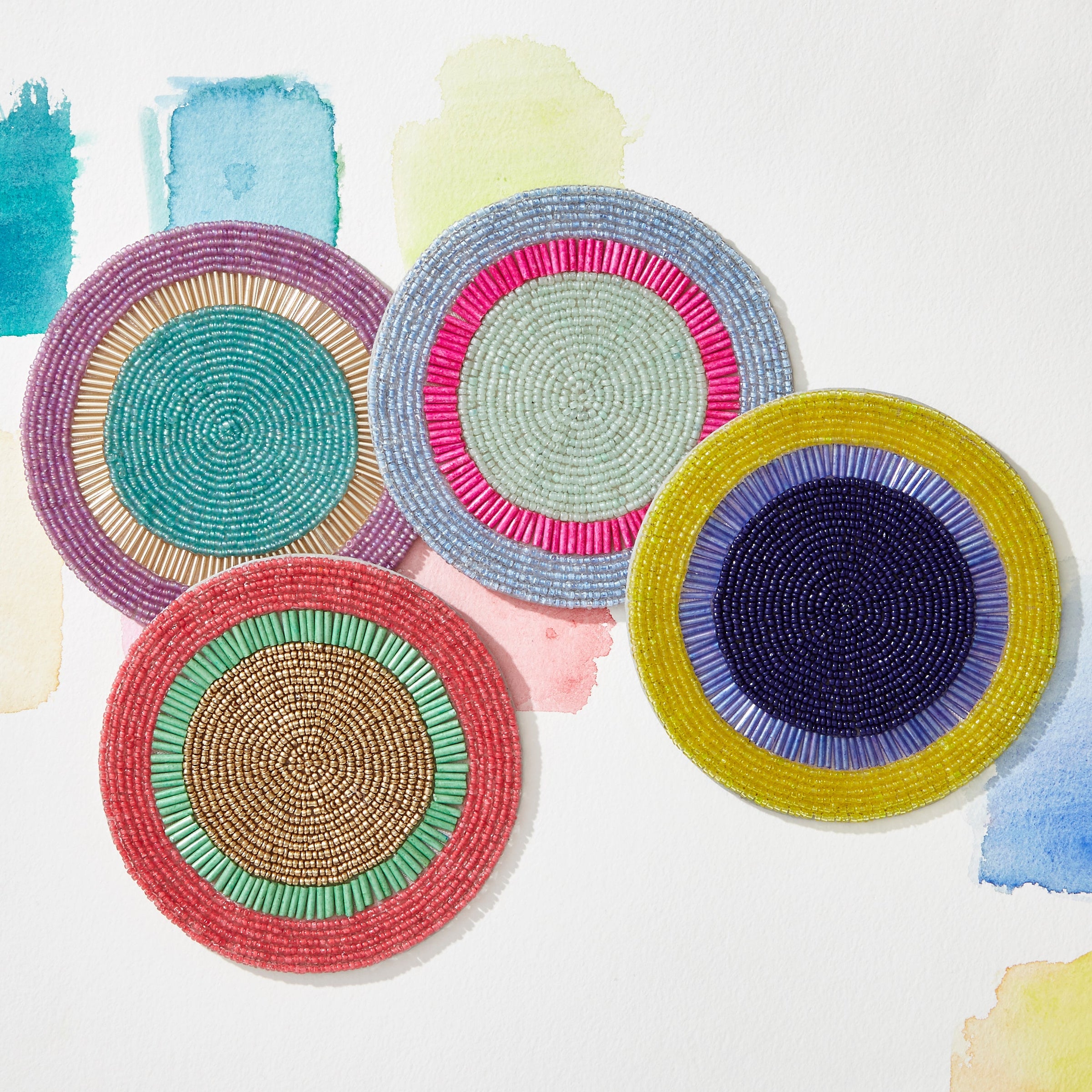 Bright Stripe Coasters (Set of 4)