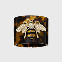 Stripey Bee Resin Napkin Rings - Tortoiseshell (Set of 4)