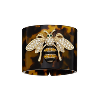 Stripey Bee Resin Napkin Rings - Tortoiseshell (Set of 4)
