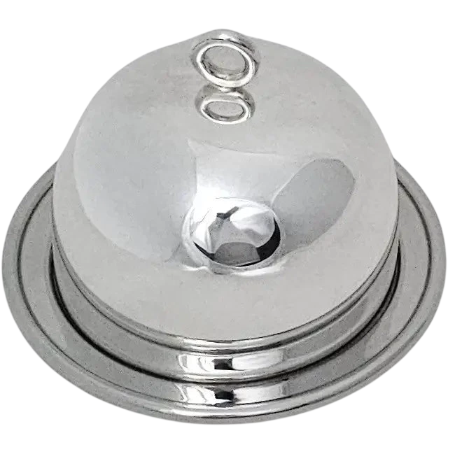 Butter Dish 6" Base with Dome Lid Silver Plate