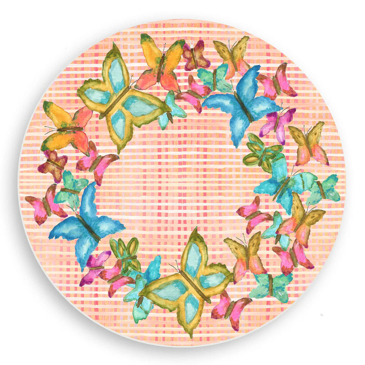 Butterfly Wreath Vinyl Placemat