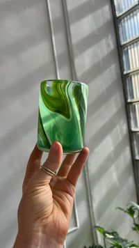 Handblown Glass in Moss
