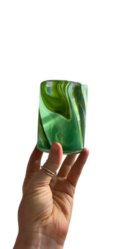 Handblown Glass in Moss