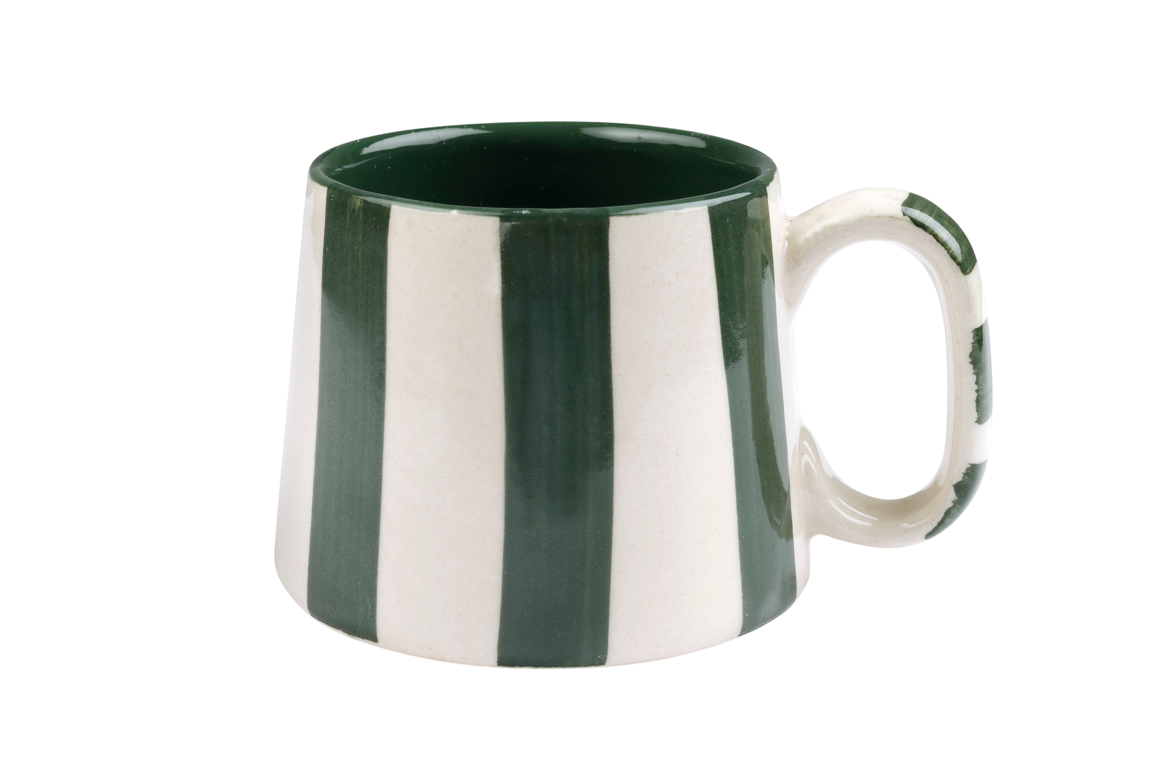 Ceramic Stripe Coffee Cup (Set of 2)