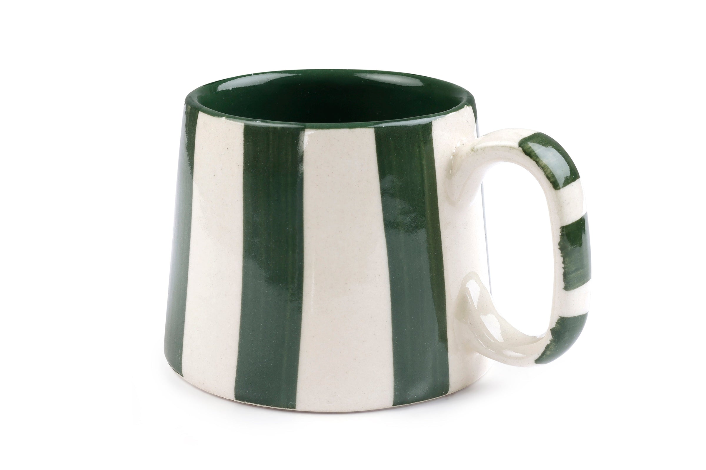 Ceramic Stripe Coffee Cup (Set of 2)