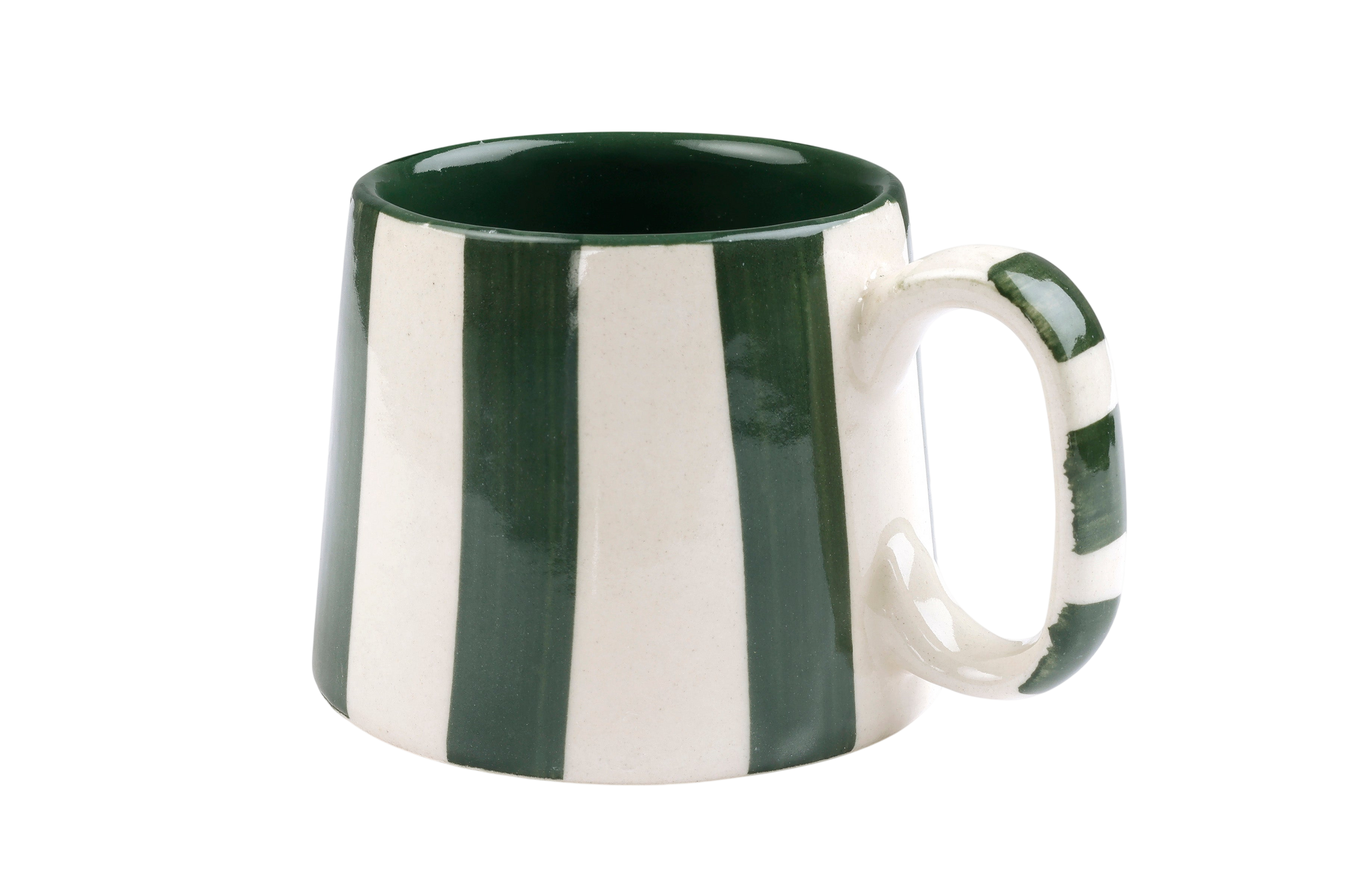 Ceramic Stripe Coffee Cup (Set of 2)