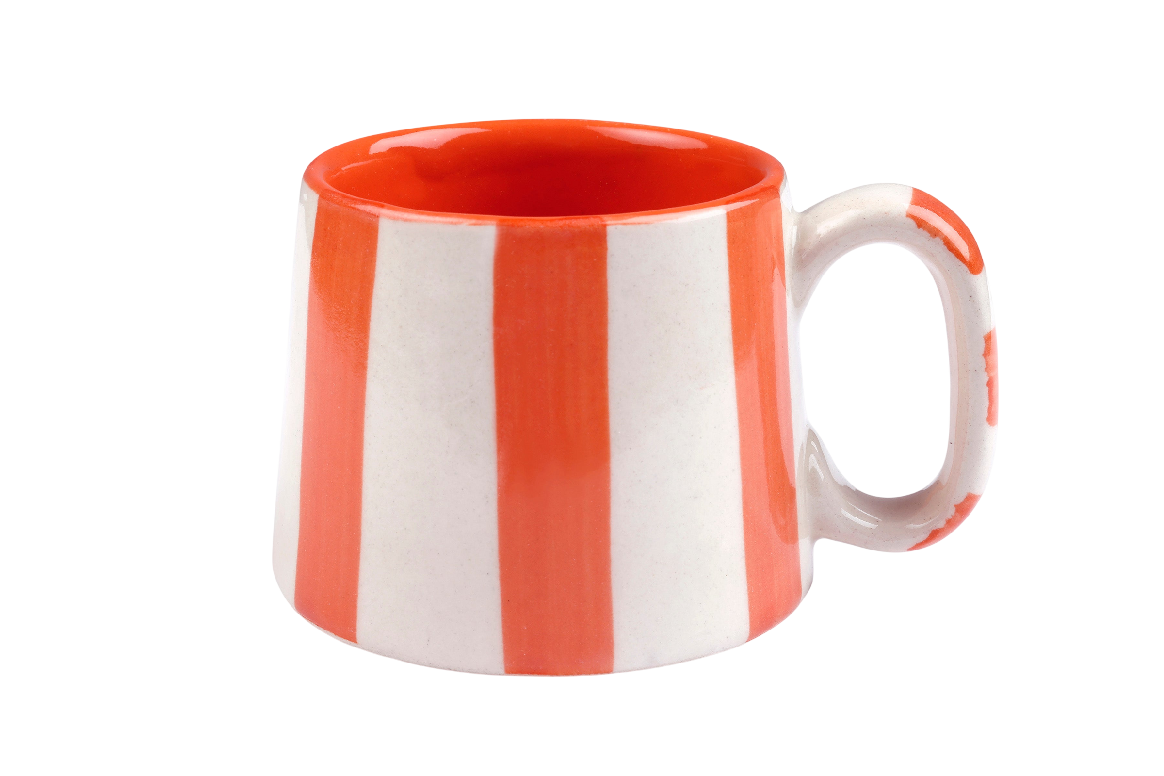 Ceramic Stripe Coffee Cup (Set of 2)