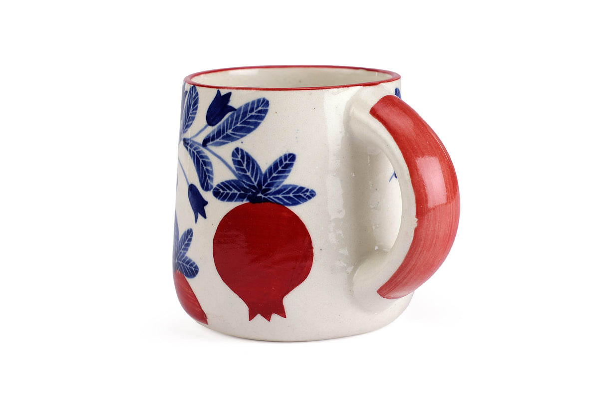 Red Anaar Floral Coffee Mug (Set of 2)