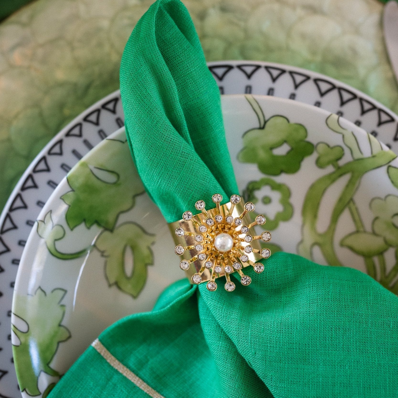 Pearl Star Napkin Rings (Set of 2)