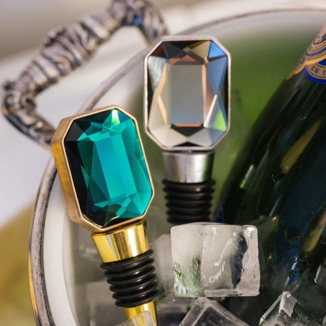 Single Gem Wine Stopper - Dark Crystal
