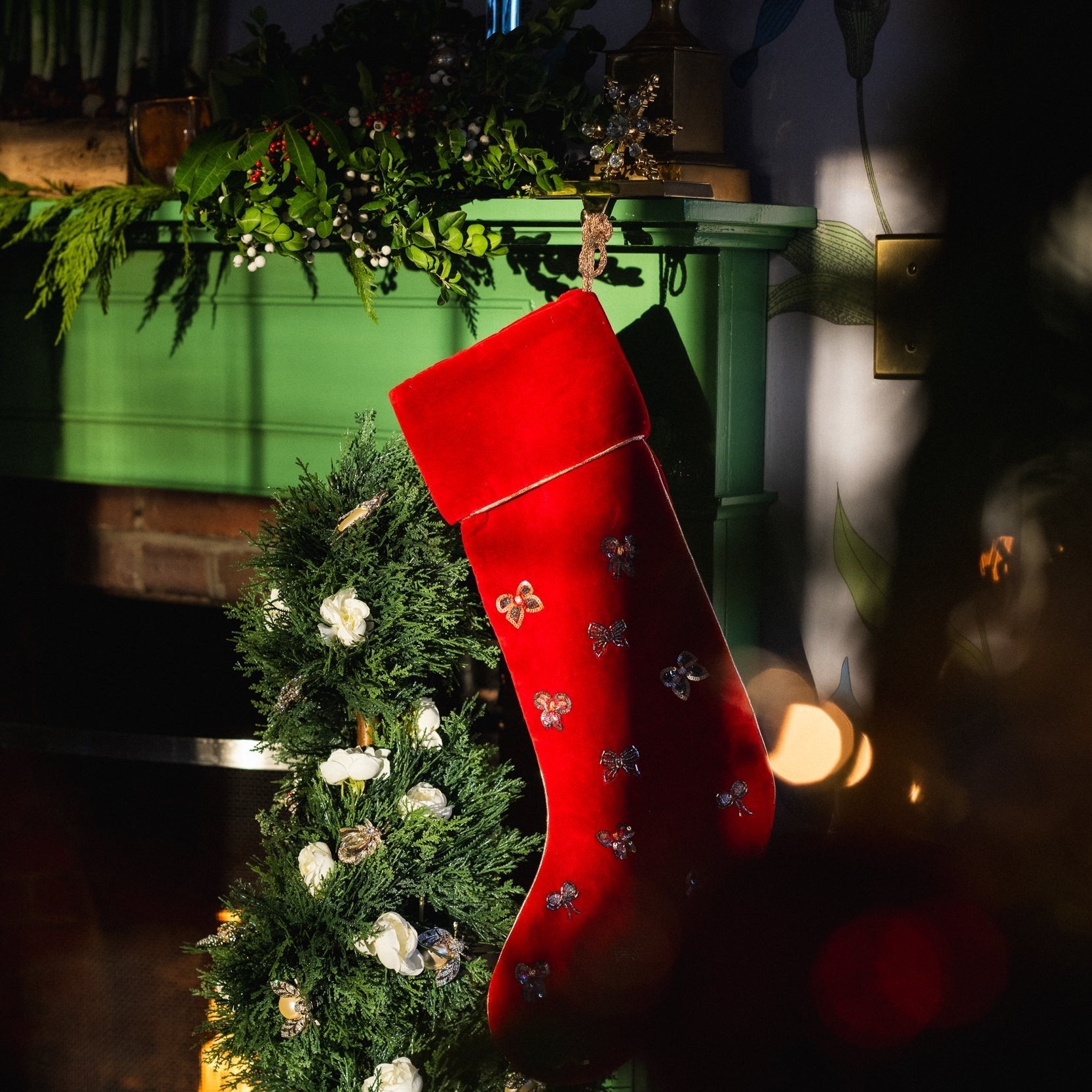 Bow Stocking - Red