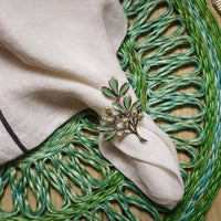 Loopy Straw Placemats - Emerald (Set of 4)
