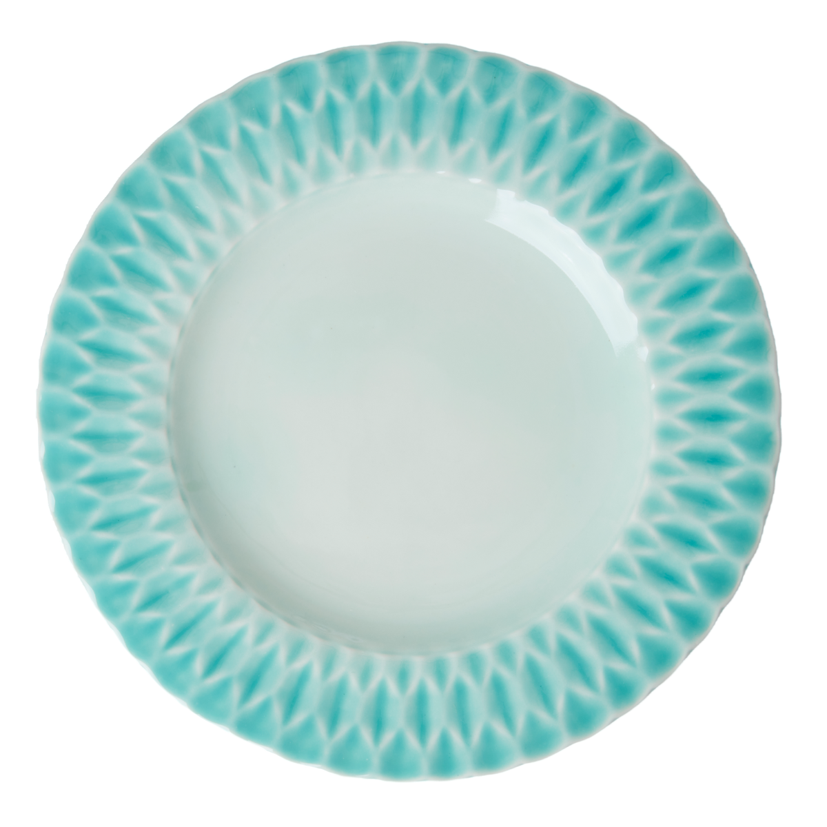 Ceramic Dinner Plates - Aqua (Set of 6)