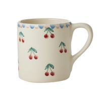 Ceramic Mug with Hand Painted Cherries - 14.2 oz