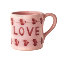 Ceramic Mug with Hand Painted Love - 14.2 oz