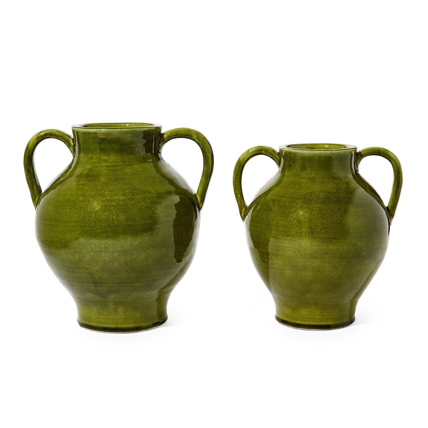 Vintage Style Green Vase (Set of 2)