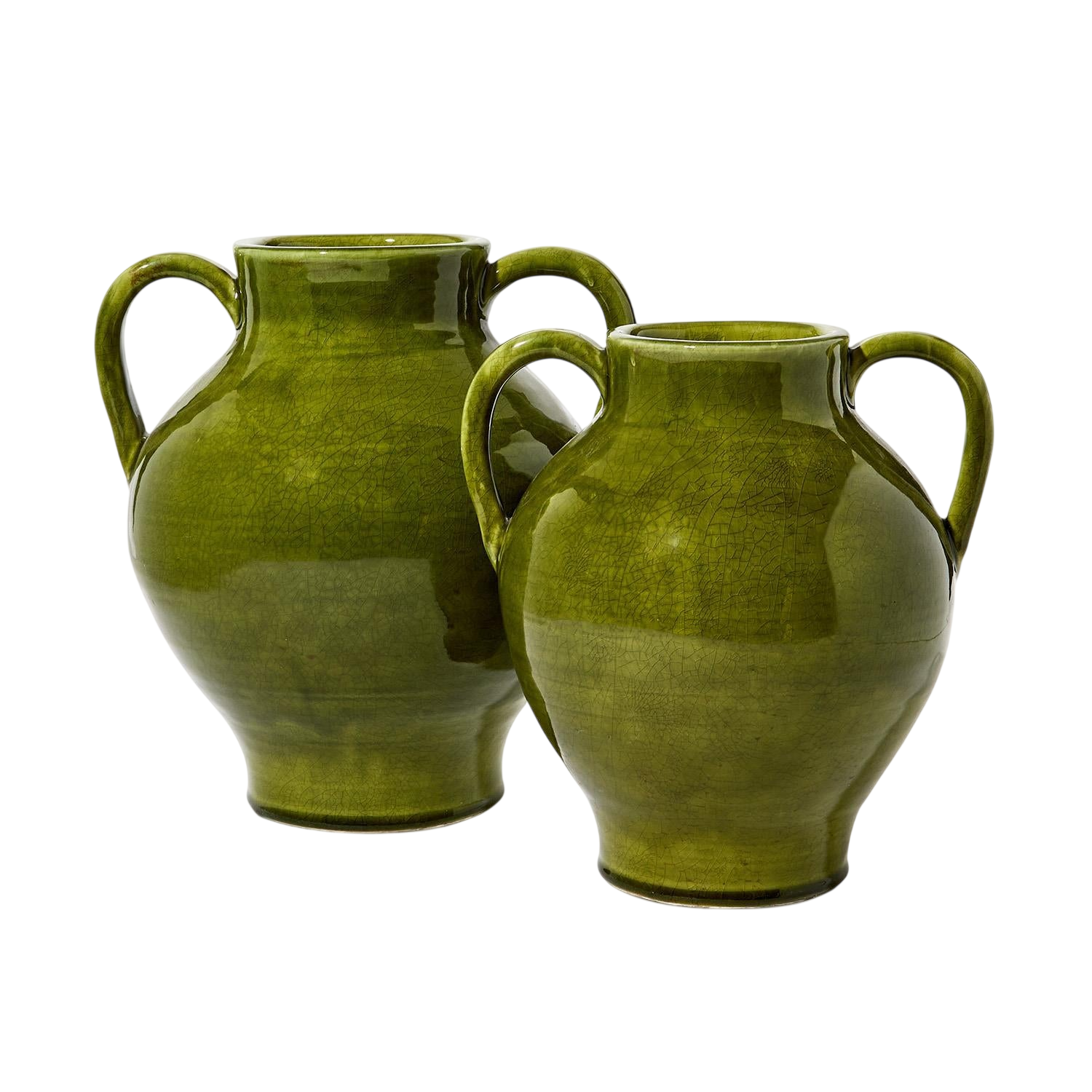 Vintage Style Green Vase (Set of 2)