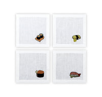 Embroidered Table Linen - Cocktail Napkins (Set of 4)