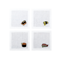 Embroidered Table Linen - Cocktail Napkins (Set of 4)