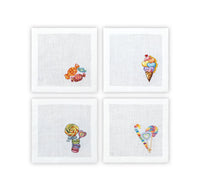 Embroidered Table Linen - Cocktail Napkins (Set of 4)