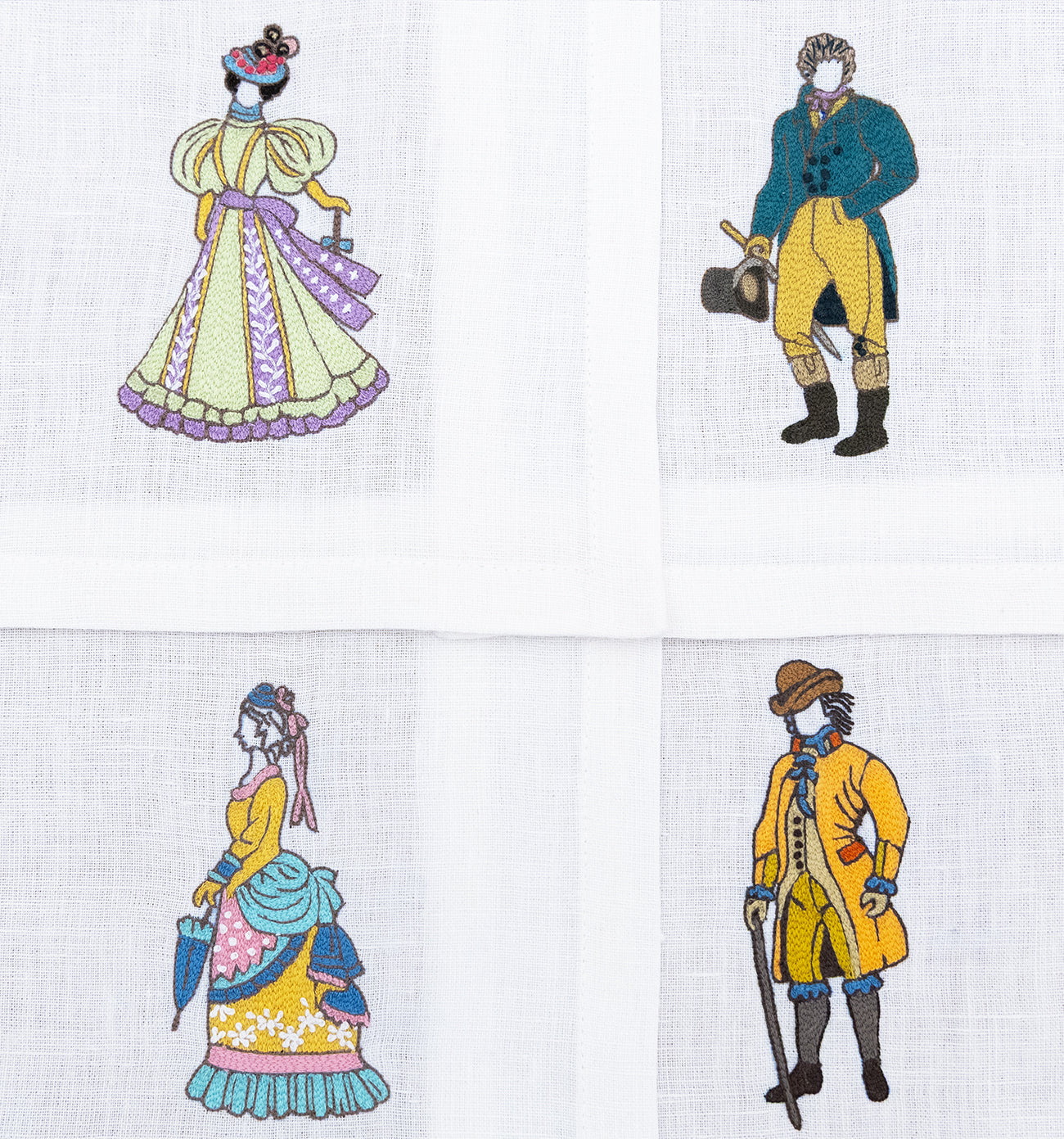 Embroidered Table Linen - Cocktail Napkins (Set of 4)