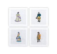 Embroidered Table Linen - Cocktail Napkins (Set of 4)
