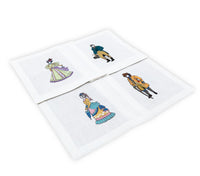 Embroidered Table Linen - Cocktail Napkins (Set of 4)