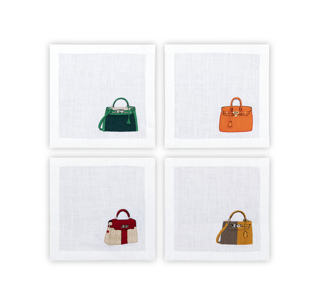 Embroidered Table Linen - Cocktail Napkins (Set of 4)