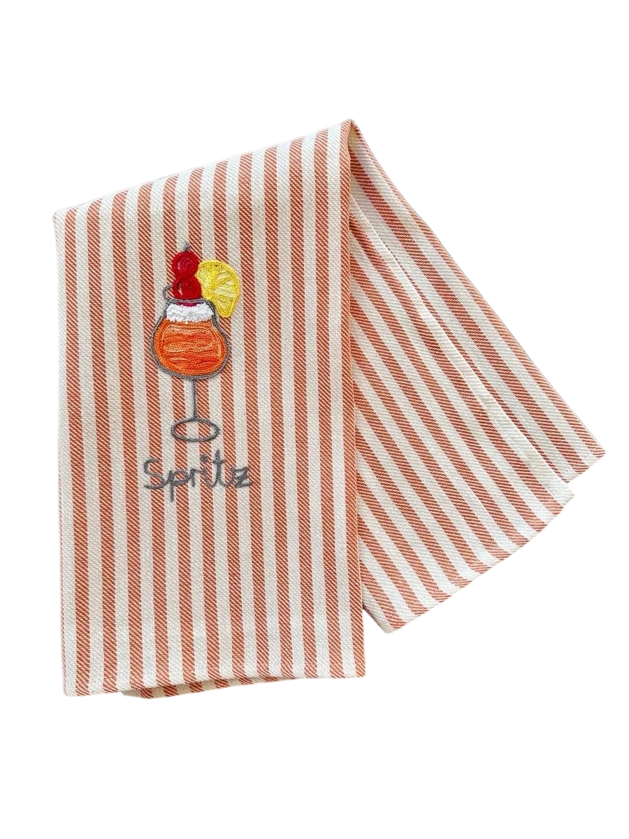 Embroidered Kitchen Towel (Cocktail Collection) - Spritz