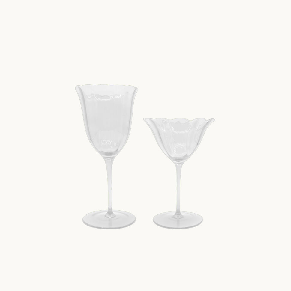 Lily Handblown Clear Water Glass (Set of 4)