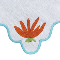 Hand Embroidered Heirloom Petals Napkins 18" x 18" (Set of 4)