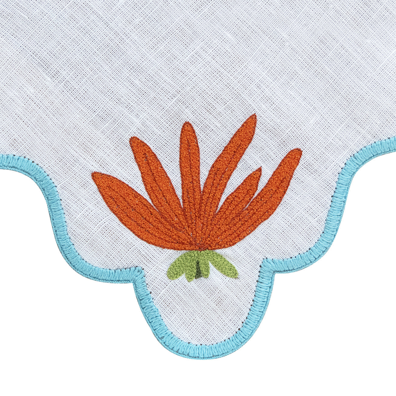 Hand Embroidered Heirloom Petals Napkins 18" x 18" (Set of 4)