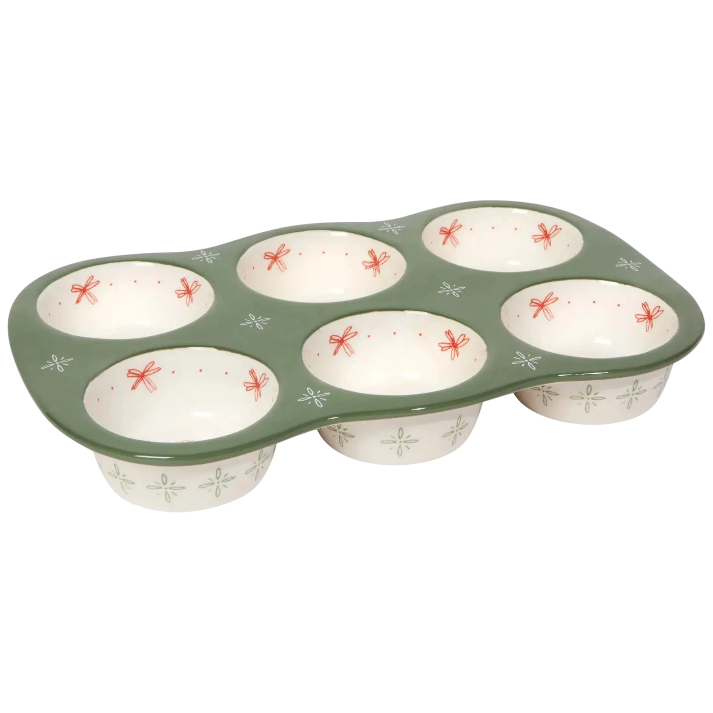 Camellia Stoneware Muffin Pan