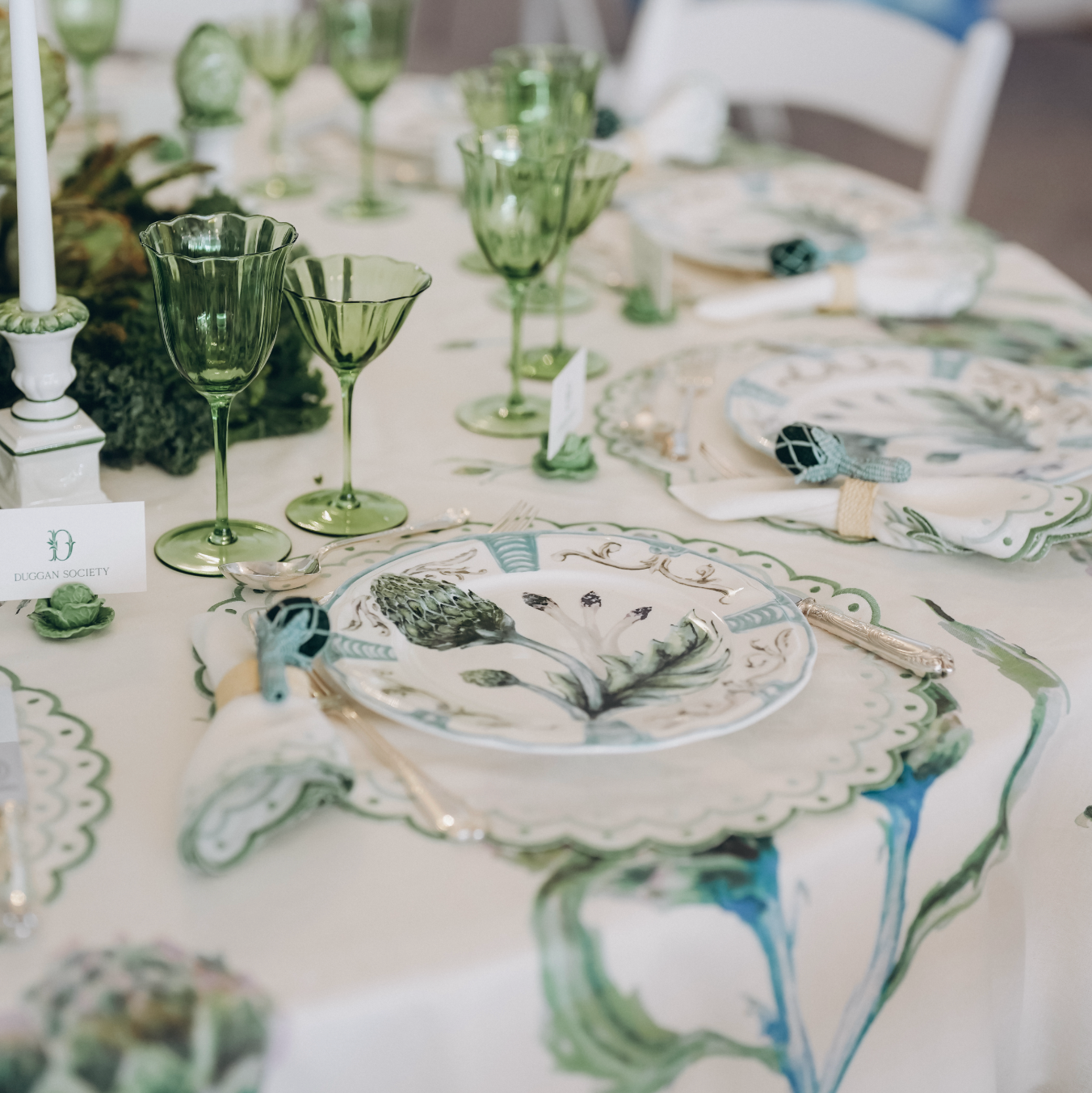 Carmen green linen placemat (set of 4)