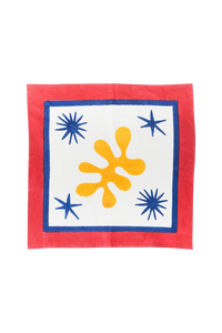 Celestial Matisse Blockprint Napkins, Set of 4
