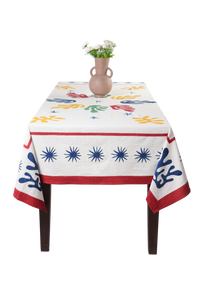 Celestial Matisse Blockprint Tablecloth