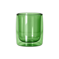 Double Wall Glass Tumbler - Lime (4 Pack)