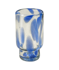 Frida Tall Stackable Glass Blue & Clear (Set of 4) by MESO