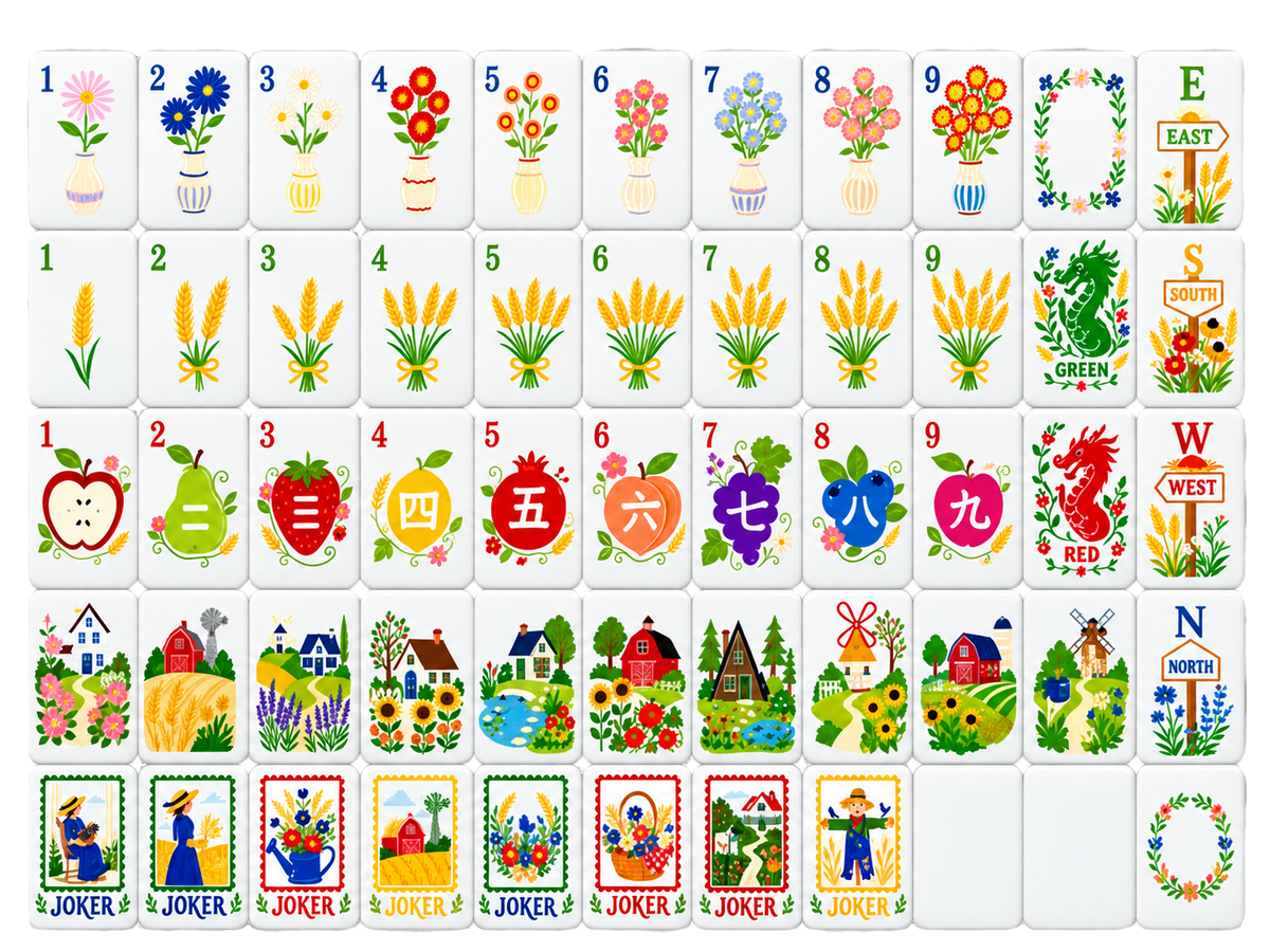 Tile Set - Country Garden