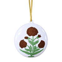 Chocolate Poppy Christmas Ornament - Set of 3