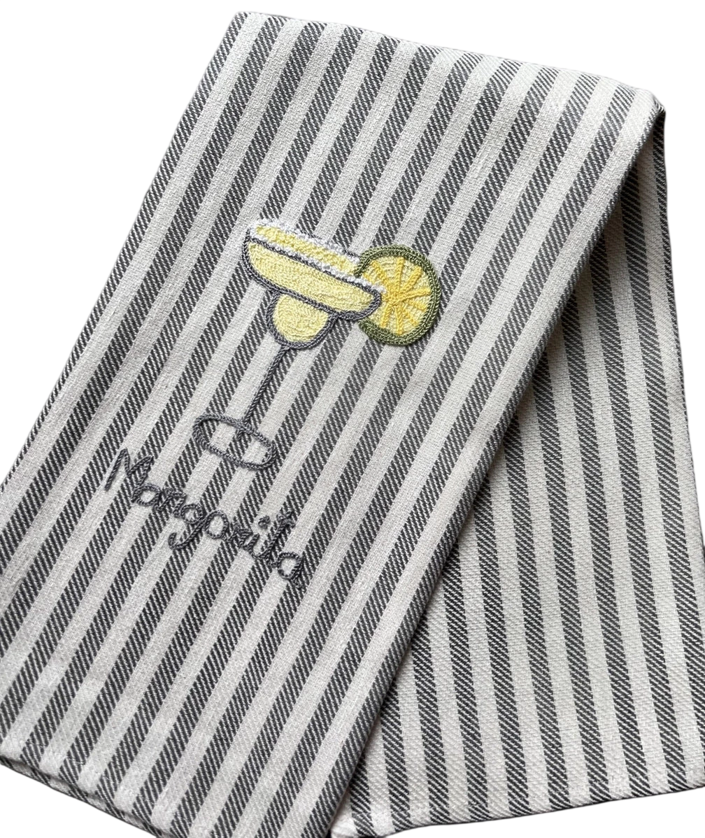 Embroidered Kitchen Towel (Cocktail Collection) - Margarita