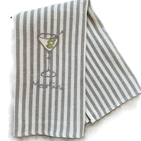 Cocktail Collection - Embroidered Kitchen Towel Martini