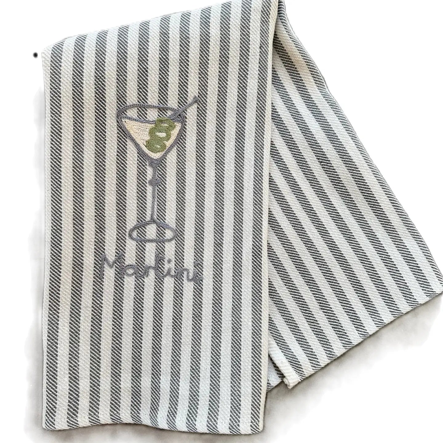 Cocktail Collection - Embroidered Kitchen Towel Martini