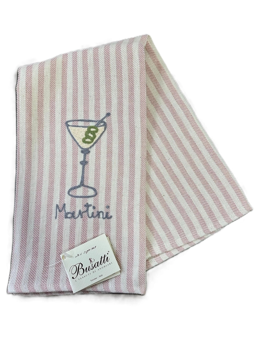Cocktail Collection - Embroidered Kitchen Towel Martini