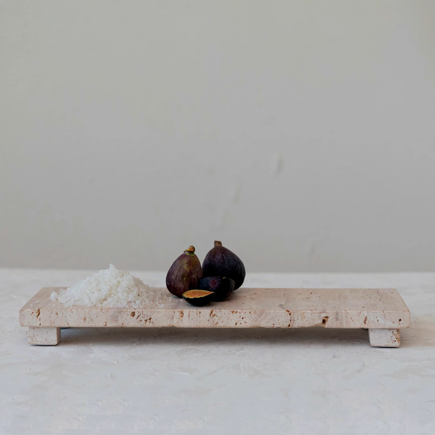 Cojio Footed Travertine Tray