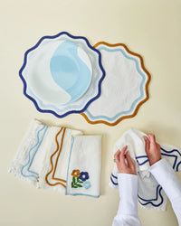 Colorblock Porcelain Dinner Plates (Set of 4)