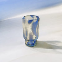 Frida Tall Stackable Glass Blue & Clear (Set of 4) by MESO