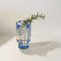 Frida Tall Stackable Glass Blue & Clear (Set of 4) by MESO